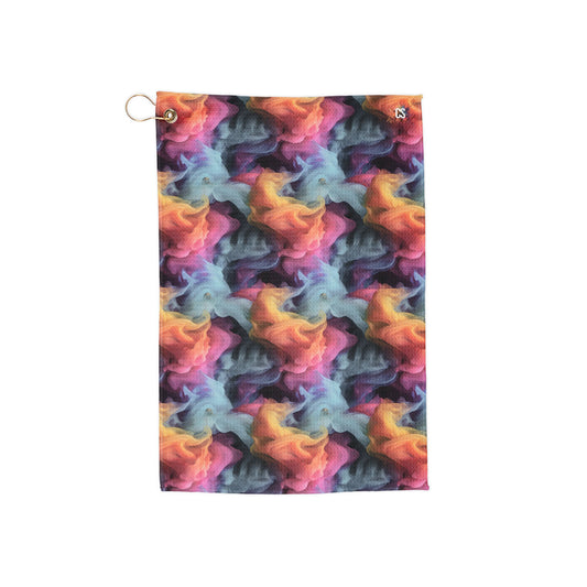 Colorful Smoke Golf Towels – Colorful Design for Golf Enthusiasts