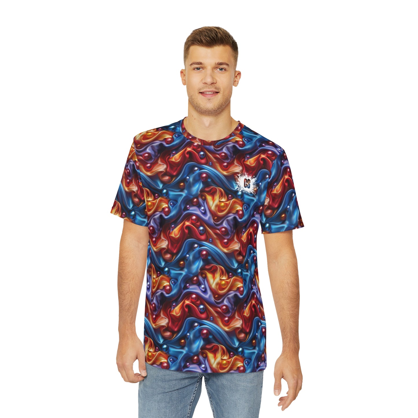 Sartorial Satin & Pearls Men's Polyester Tee