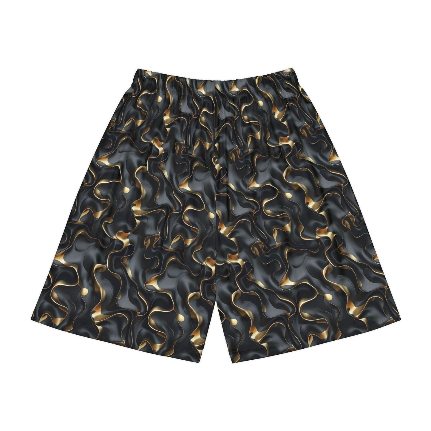 Black & Gold Ruffles Men’s Sports Shorts