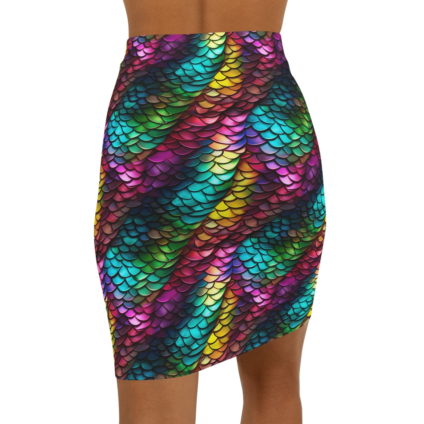 Neon Reptile Women's Mid-Waist Pencil Skirt