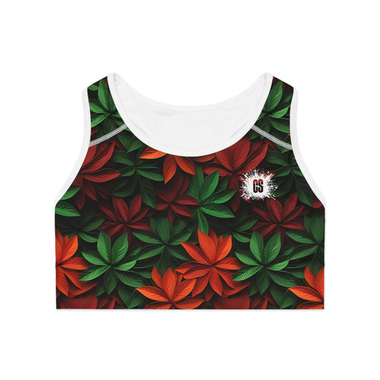 Christmas Bouquet Sports Bra