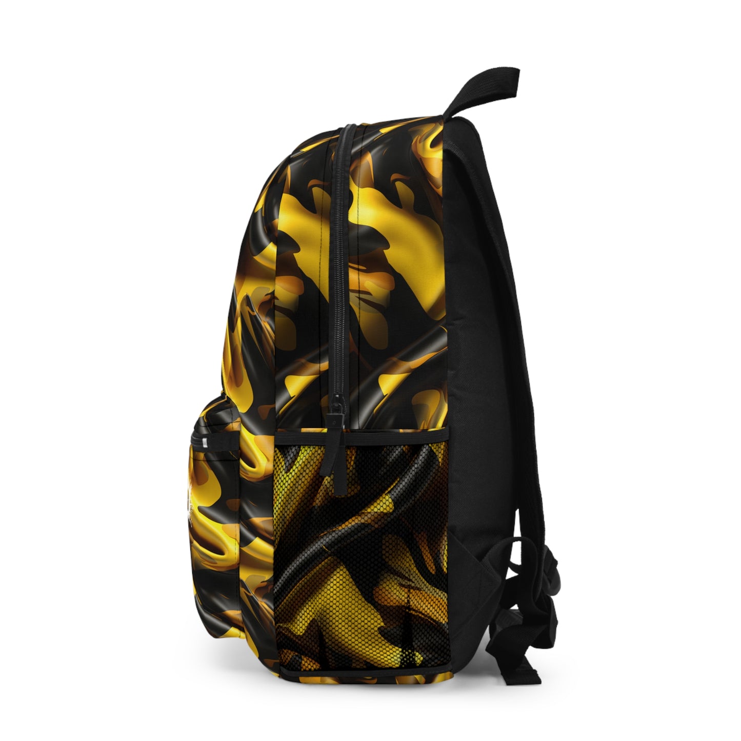 Black & Gold Satin Backpack