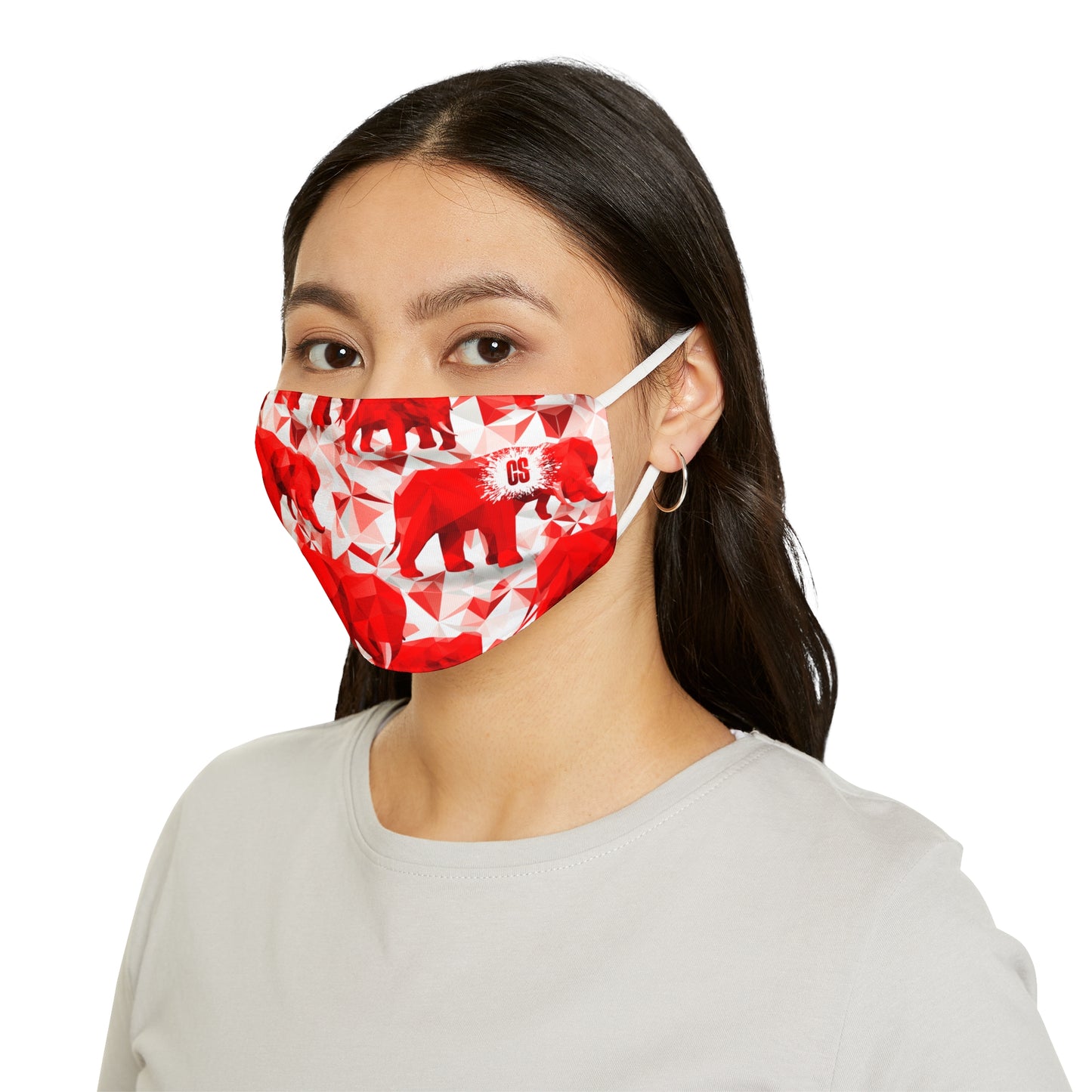 Elephants & Triangles  Snug-Fit Fabric Face Mask