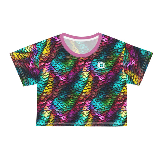 Metallic Reptile Crop Tee