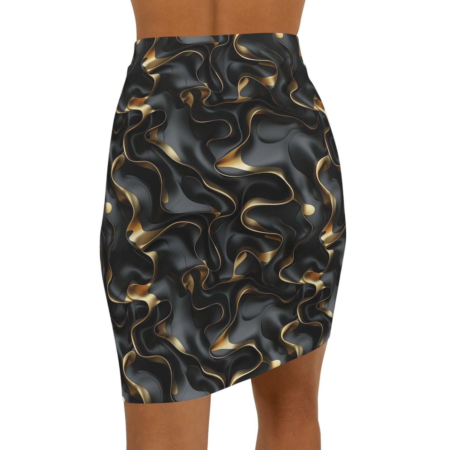 Women's Mid-Waist Pencil Skirt (AOP)