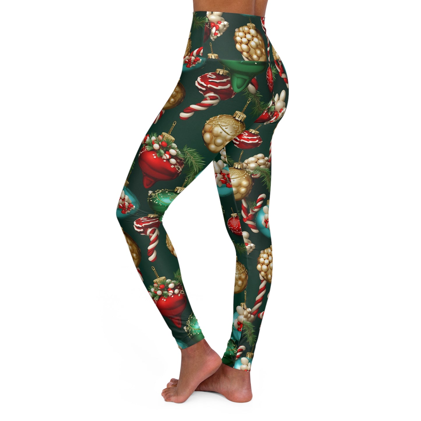 Christmas Ornaments High Waisted Yoga Leggings