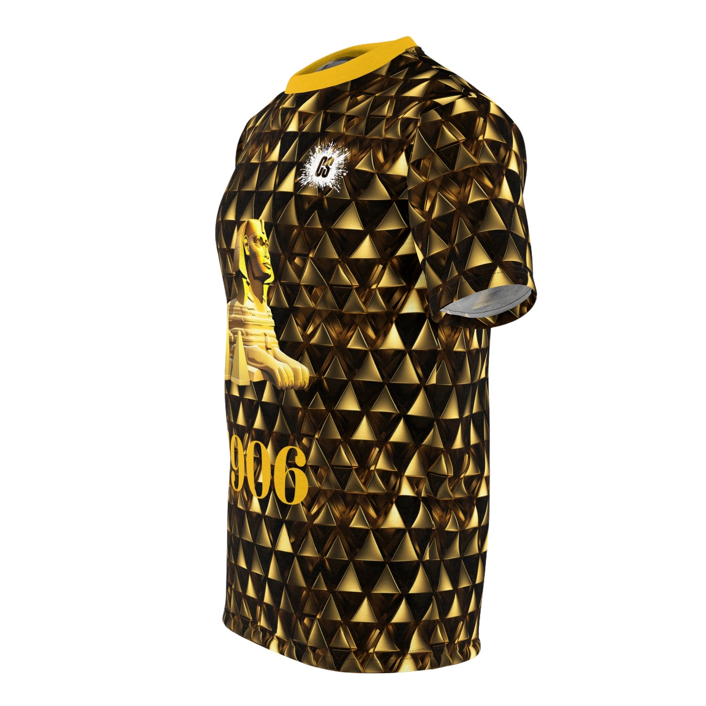 Gold & Black Pyramids 1906 Unisex Cut & Sew Tee