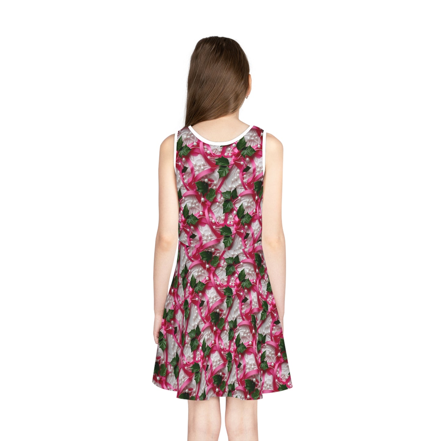 Pink Ribbons, Ivy & Pearls Girls' Sleeveless Sundress