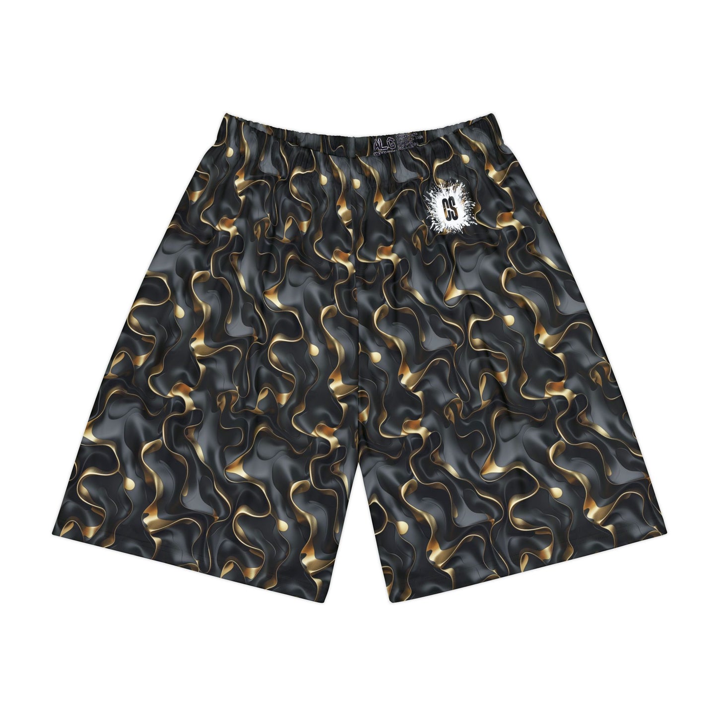 Black & Gold Ruffles Men’s Sports Shorts