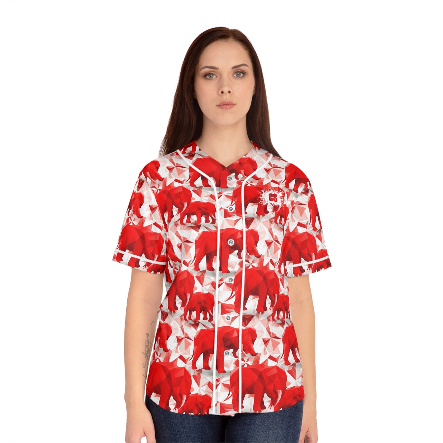 Elephants & Triangles Women's Baseball Jersey