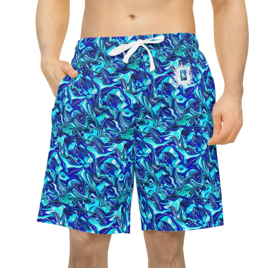 Oceanic Blue Athletic Long Shorts