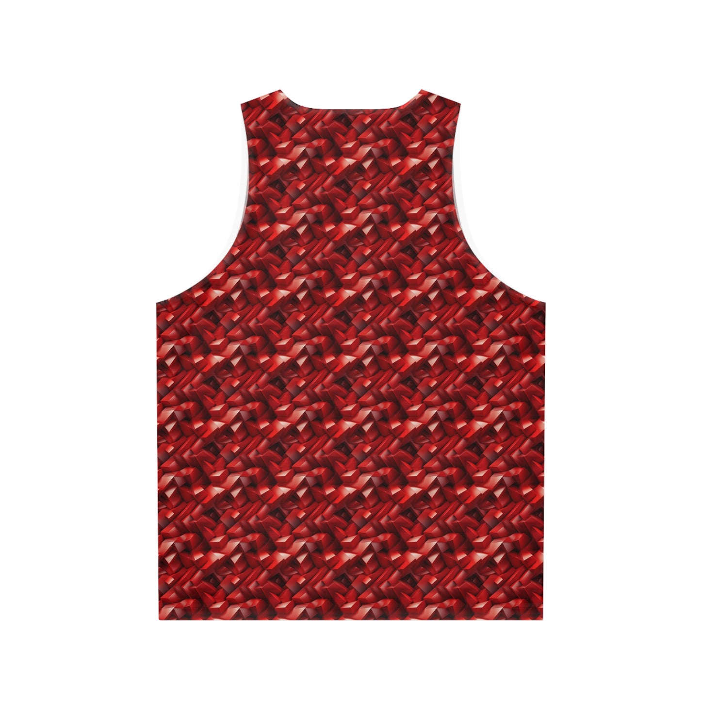 Geometric Crimson Unisex Tank Top