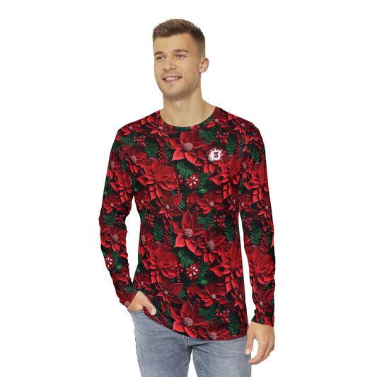 Christmas Leaves Men's Long Sleeve Shirt