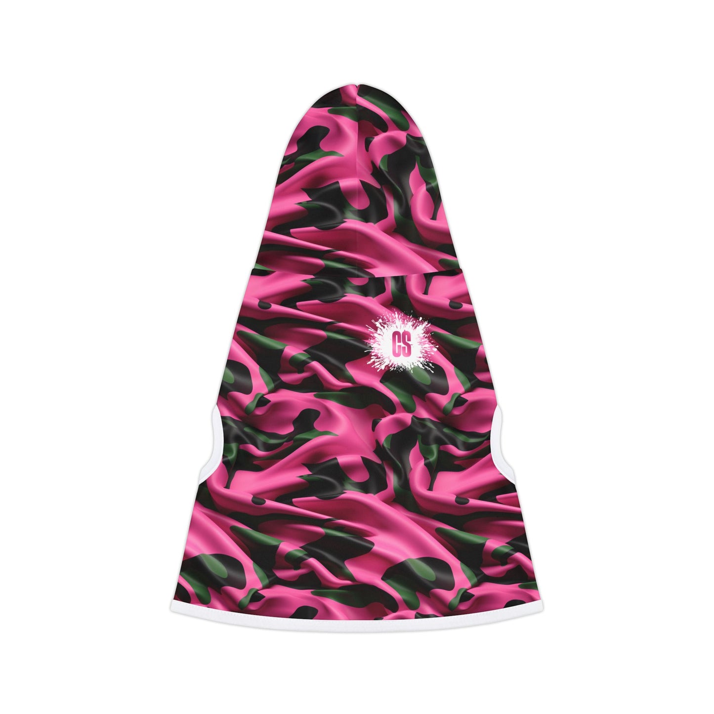 Pink & Green Satin Pet Hoodie