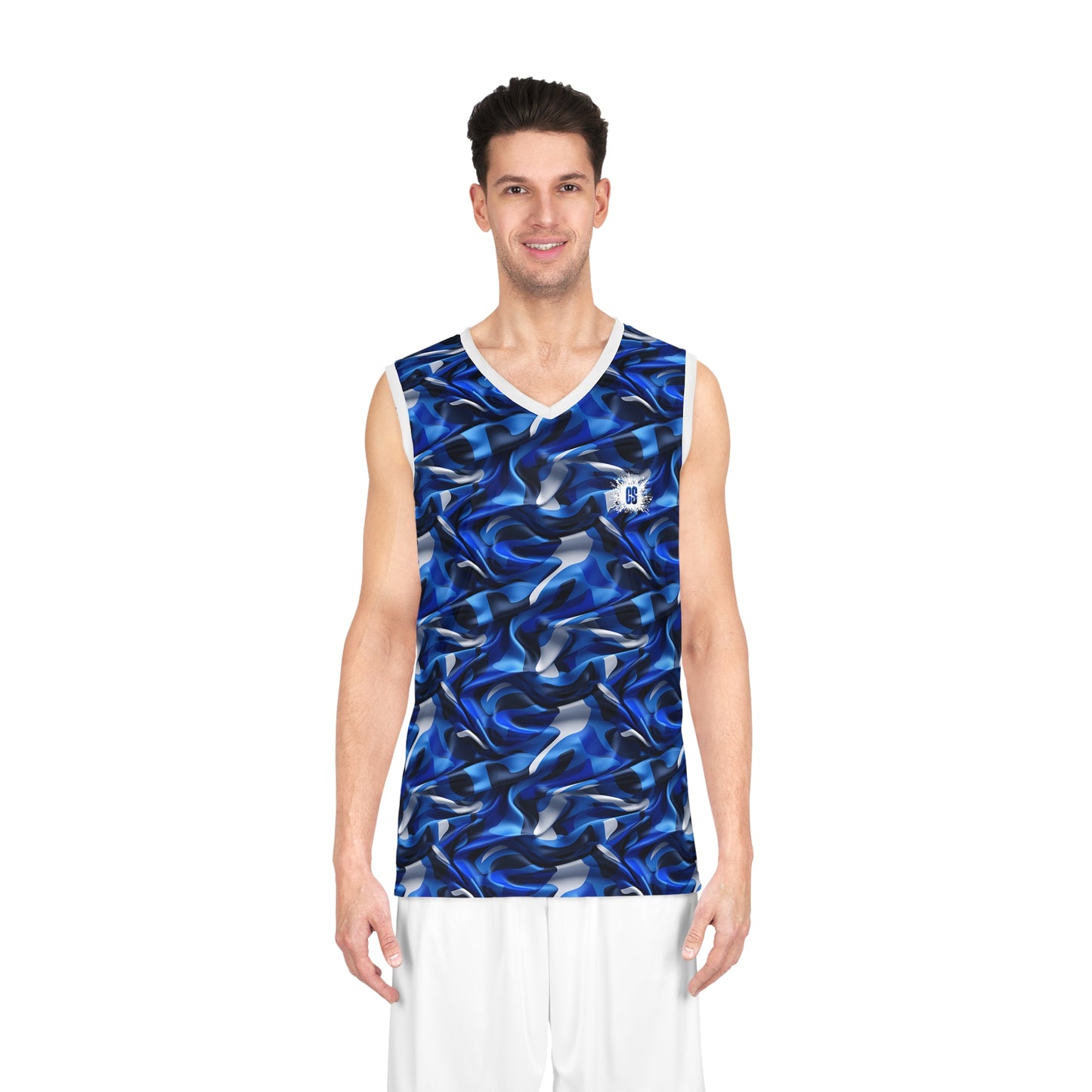 Memphis Blue & Silver Camo Basketball Jersey