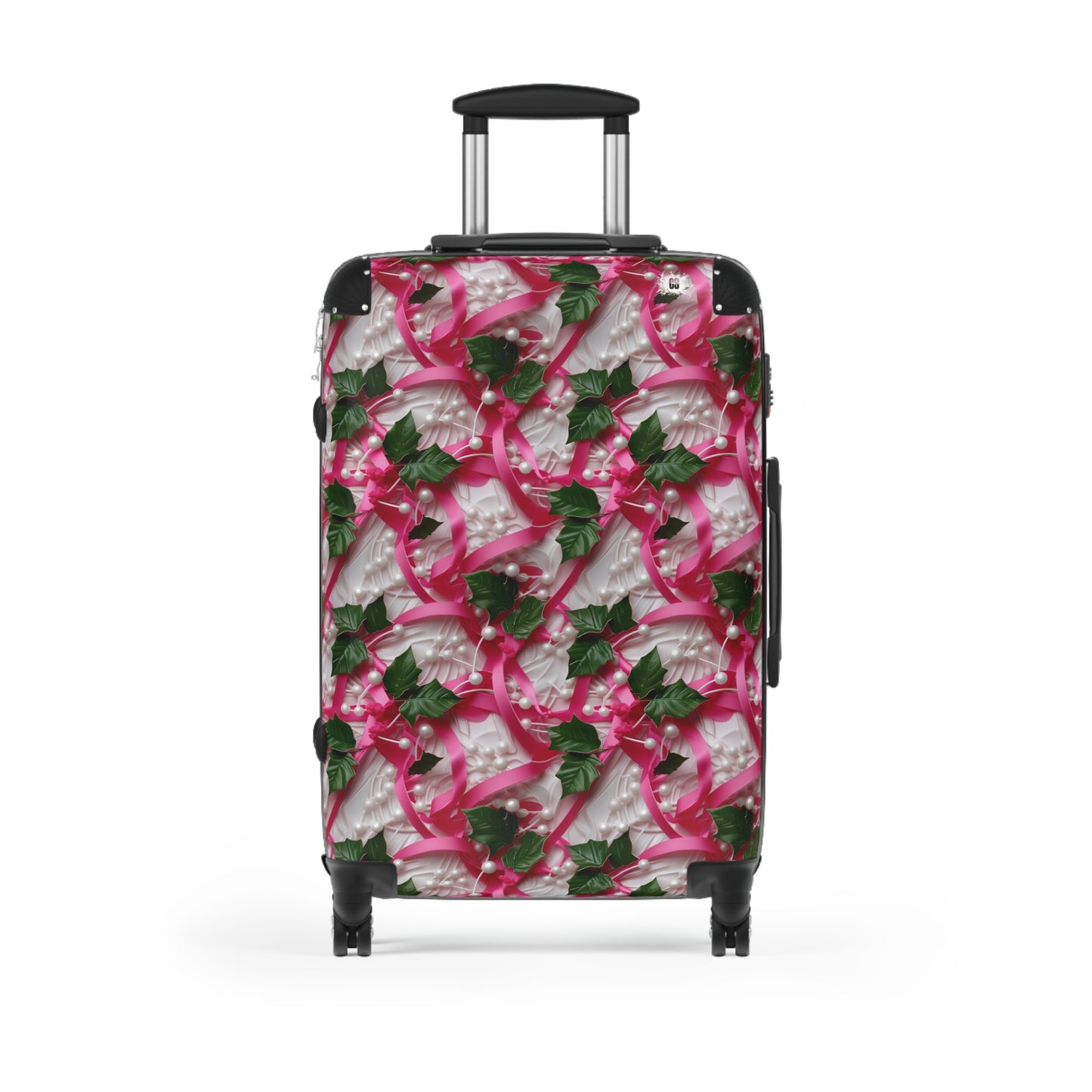 Pink Ribbons, Ivy & Pearls Suitcase