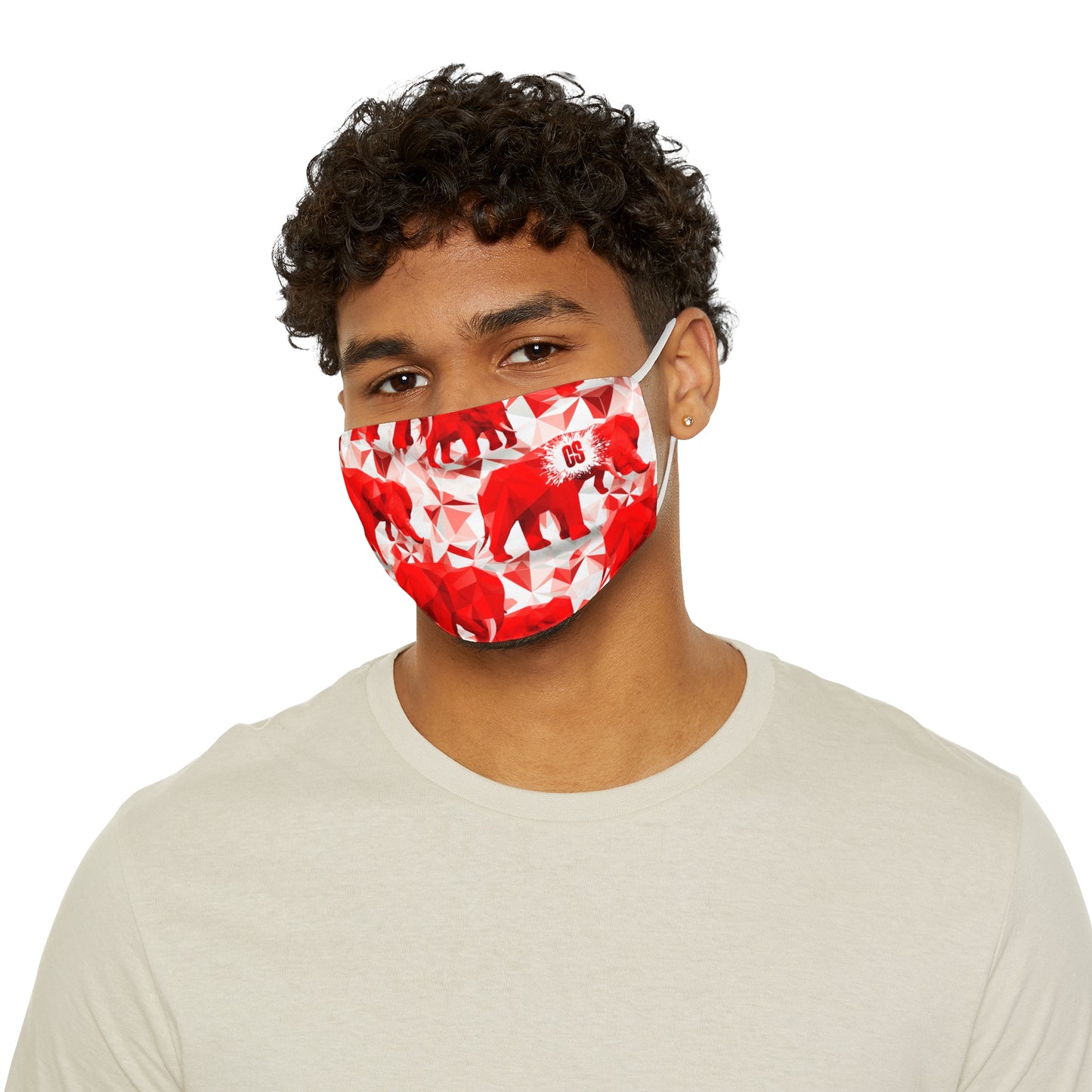 Elephants & Triangles  Snug-Fit Fabric Face Mask