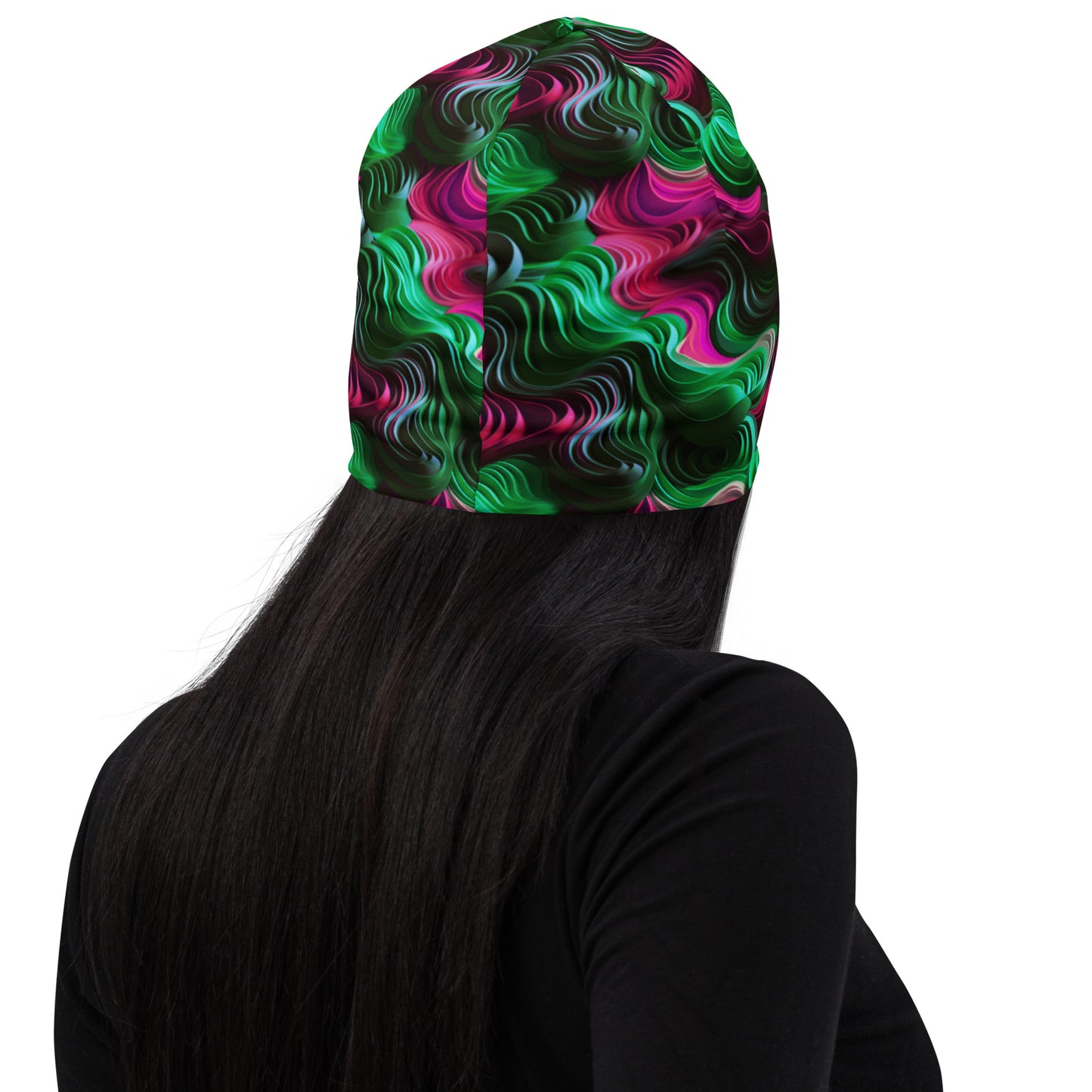 Pink & Green Concentric Beanie