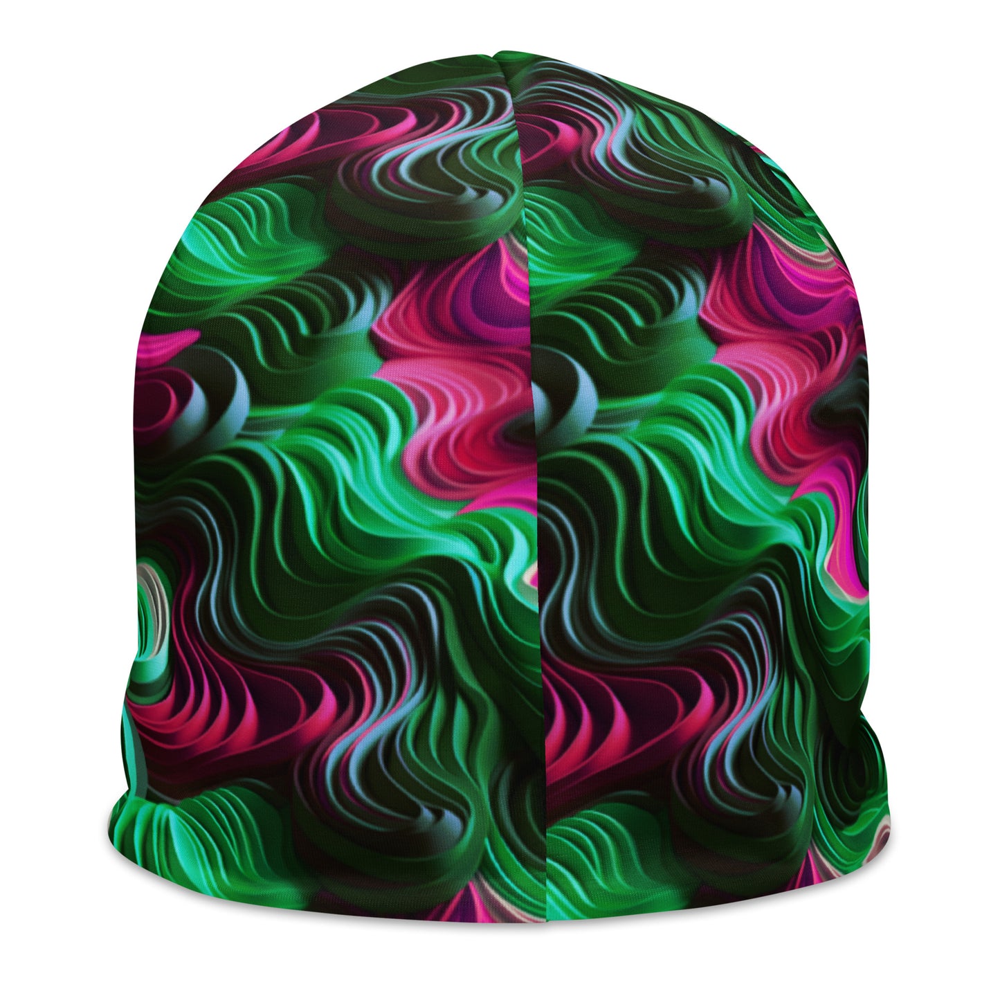 Pink & Green Concentric Beanie