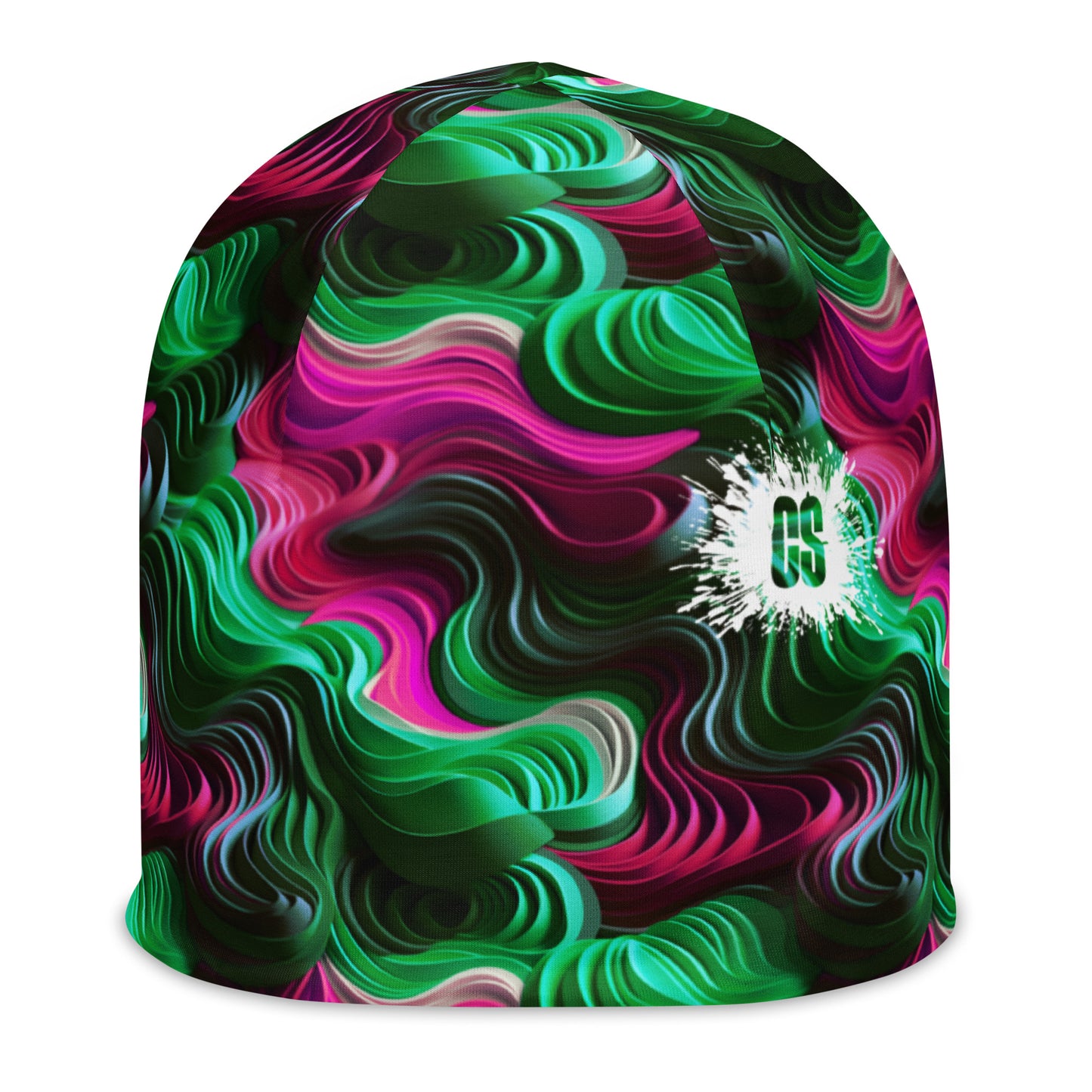 Pink & Green Concentric Beanie