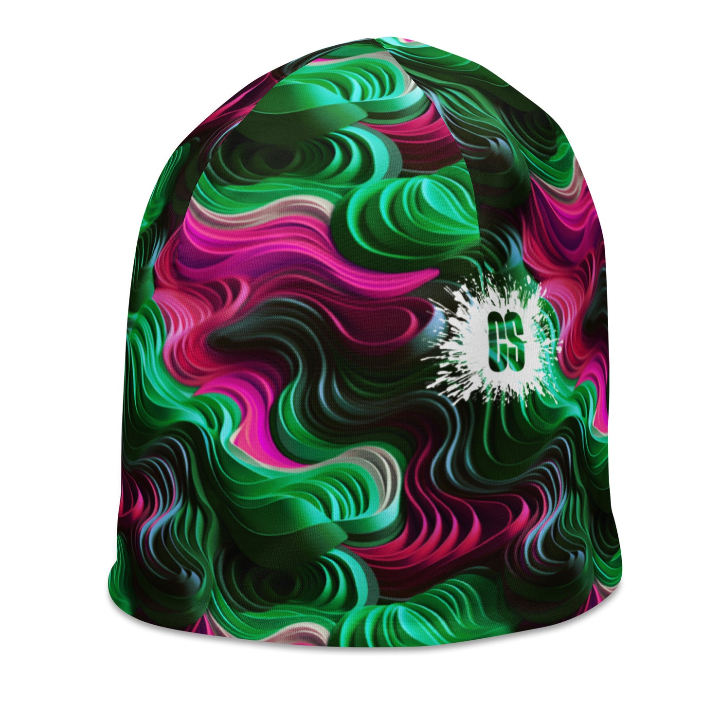 Pink & Green Concentric Beanie