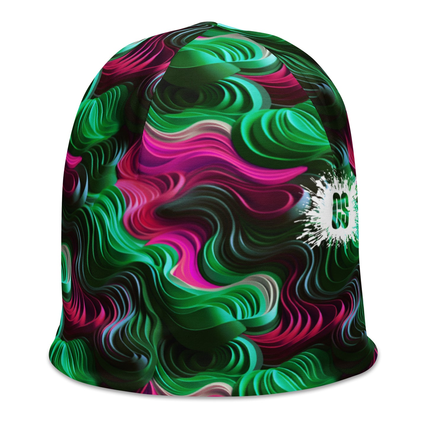 Pink & Green Concentric Beanie