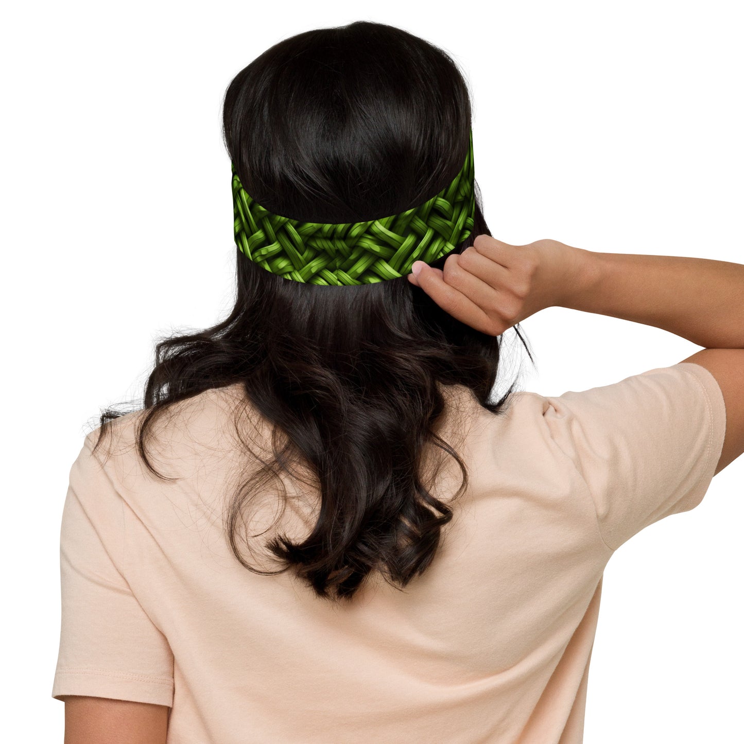 Green Cord Lattice Headband