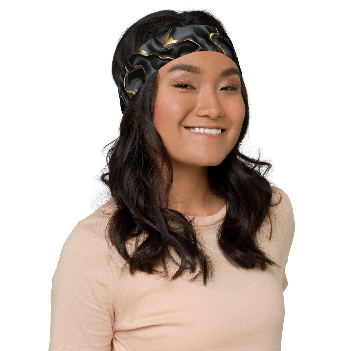 black & Gold Ruffles Headband