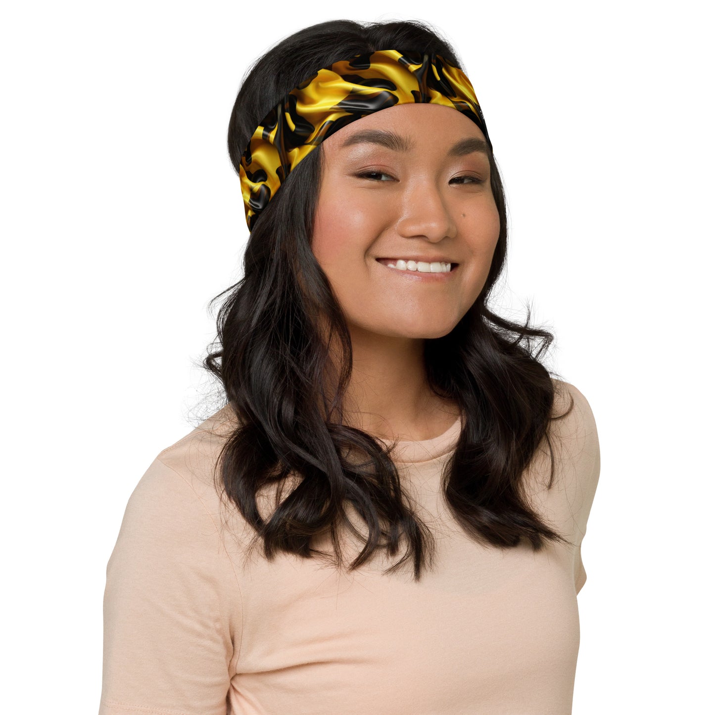 Black & Gold Satin Headband