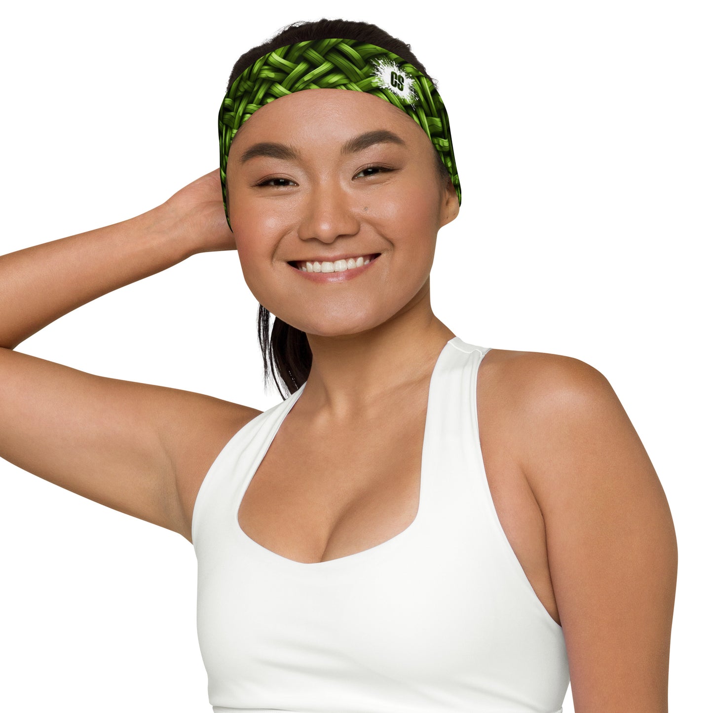 Green Cord Lattice Headband