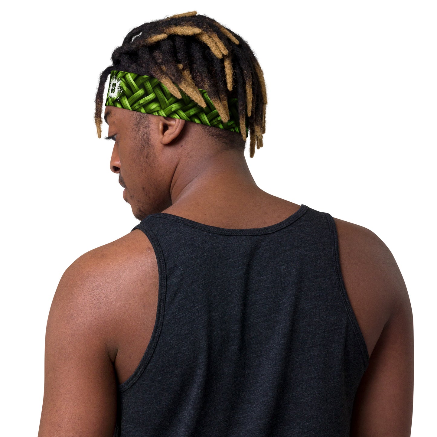 Green Cord Lattice Headband