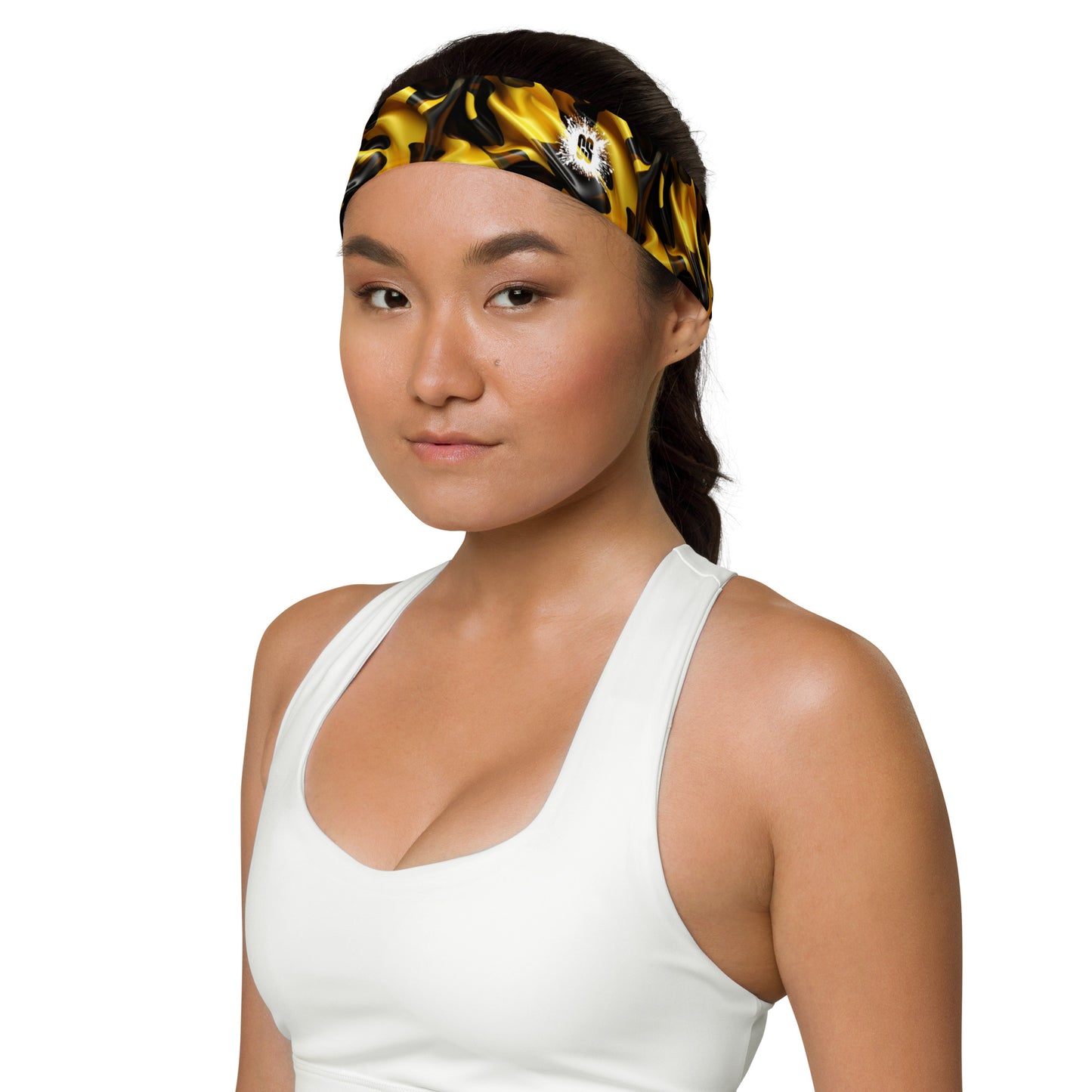 Black & Gold Satin Headband