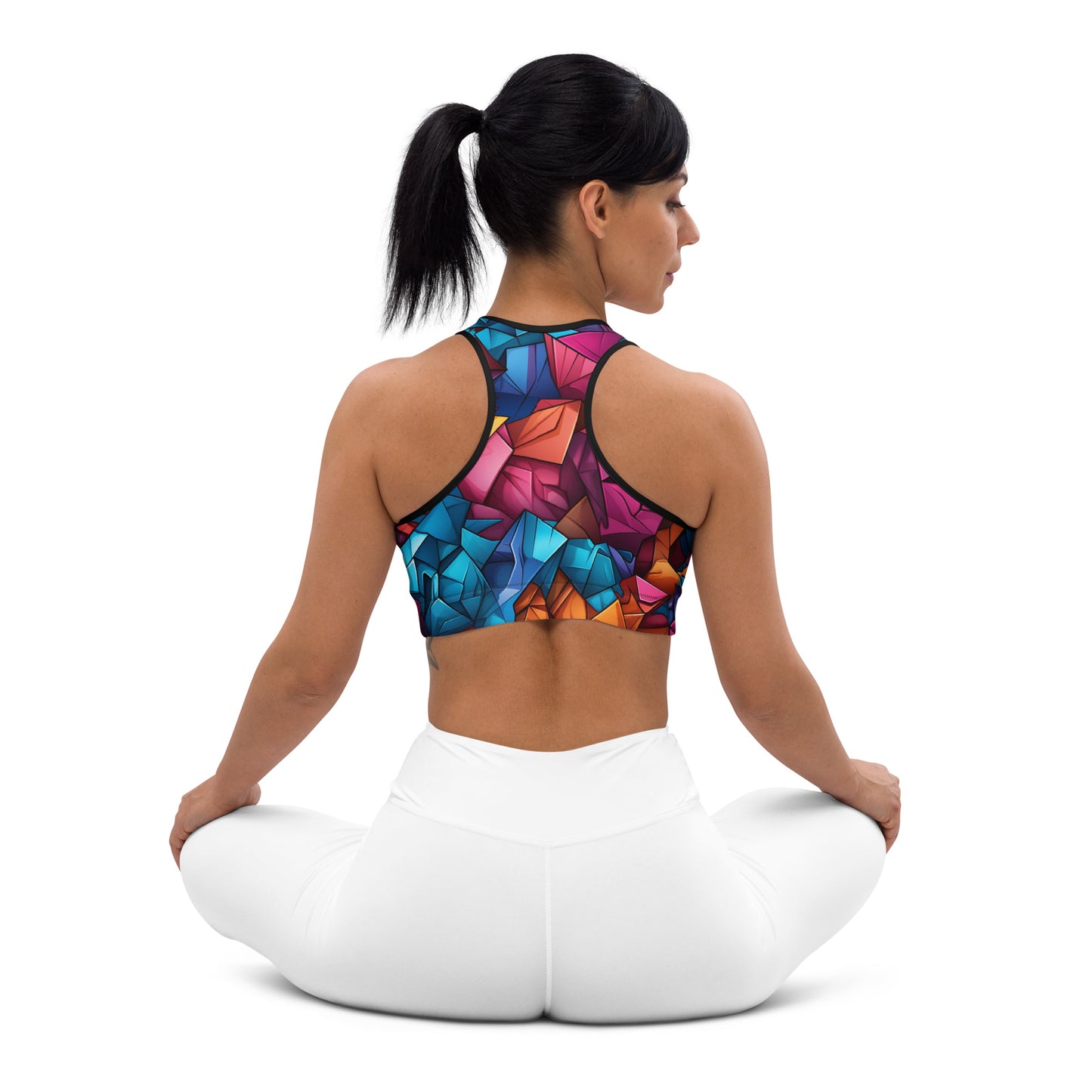 Graffiti Prism Padded Sports Bra