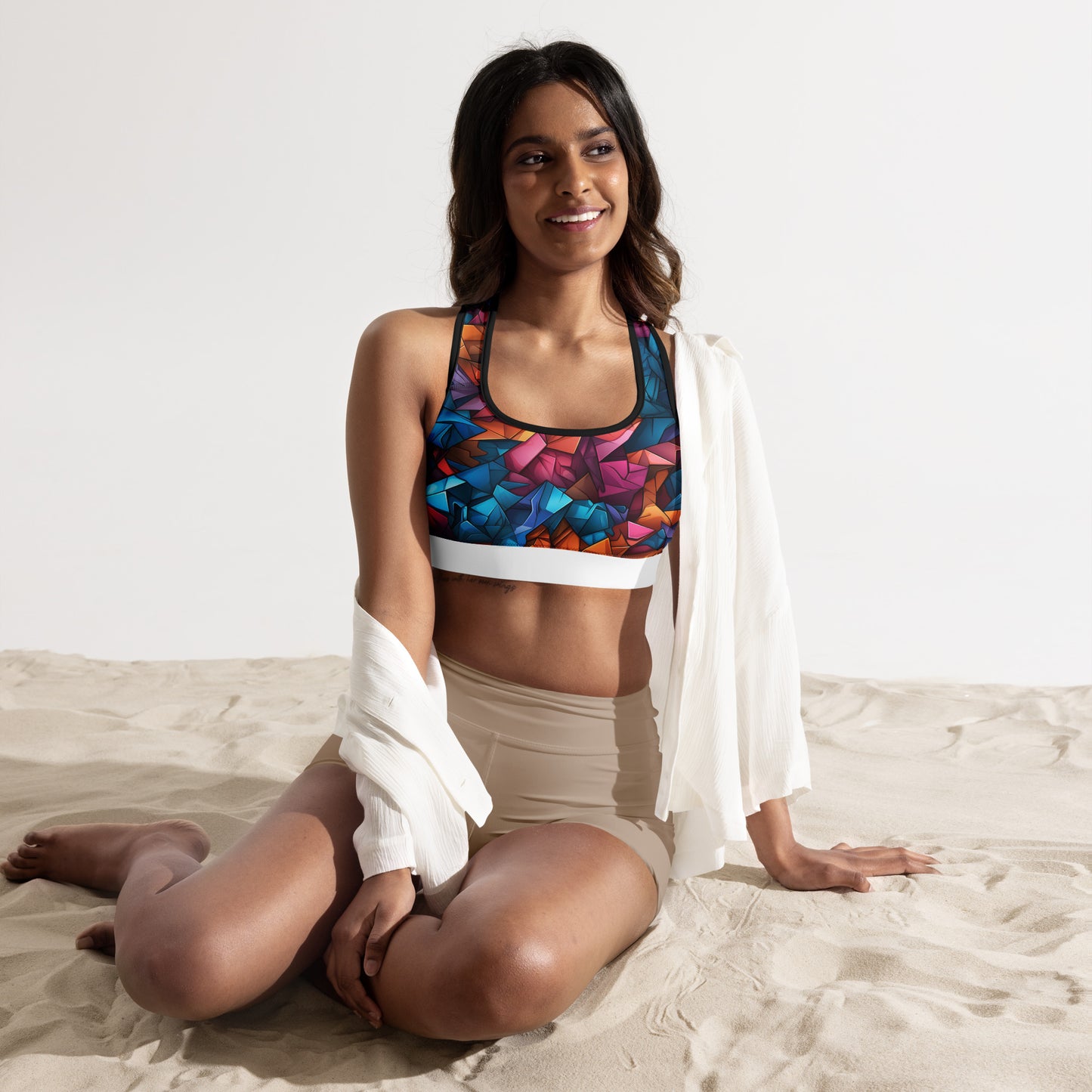 Graffiti Prism Padded Sports Bra