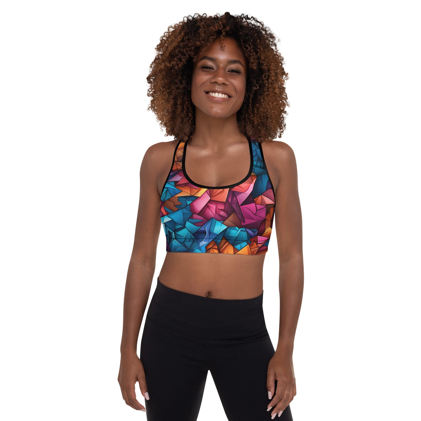 Graffiti Prism Padded Sports Bra