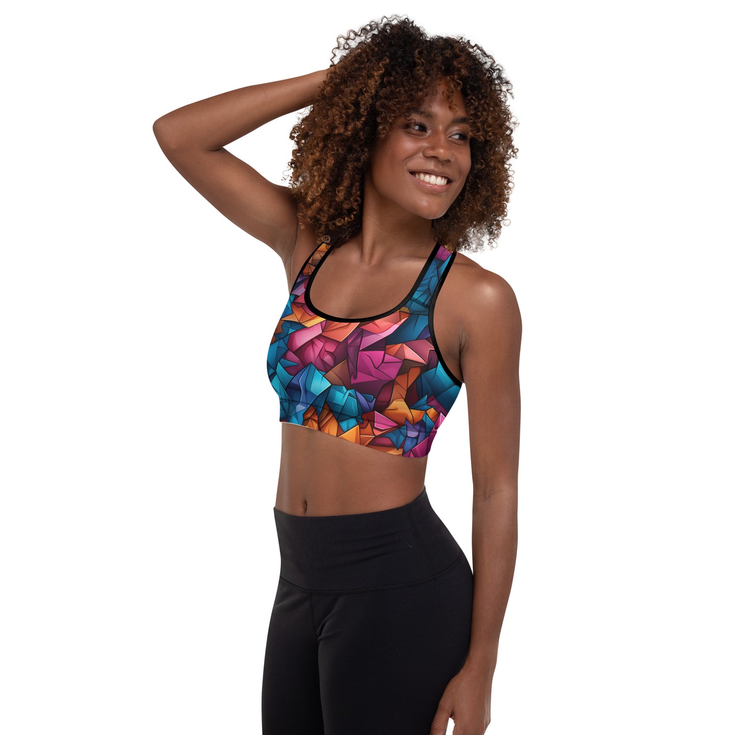 Graffiti Prism Padded Sports Bra