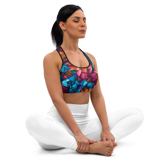 Graffiti Prism Padded Sports Bra