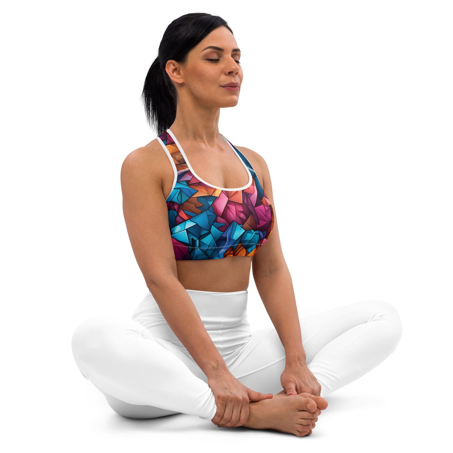 Graffiti Prism Padded Sports Bra