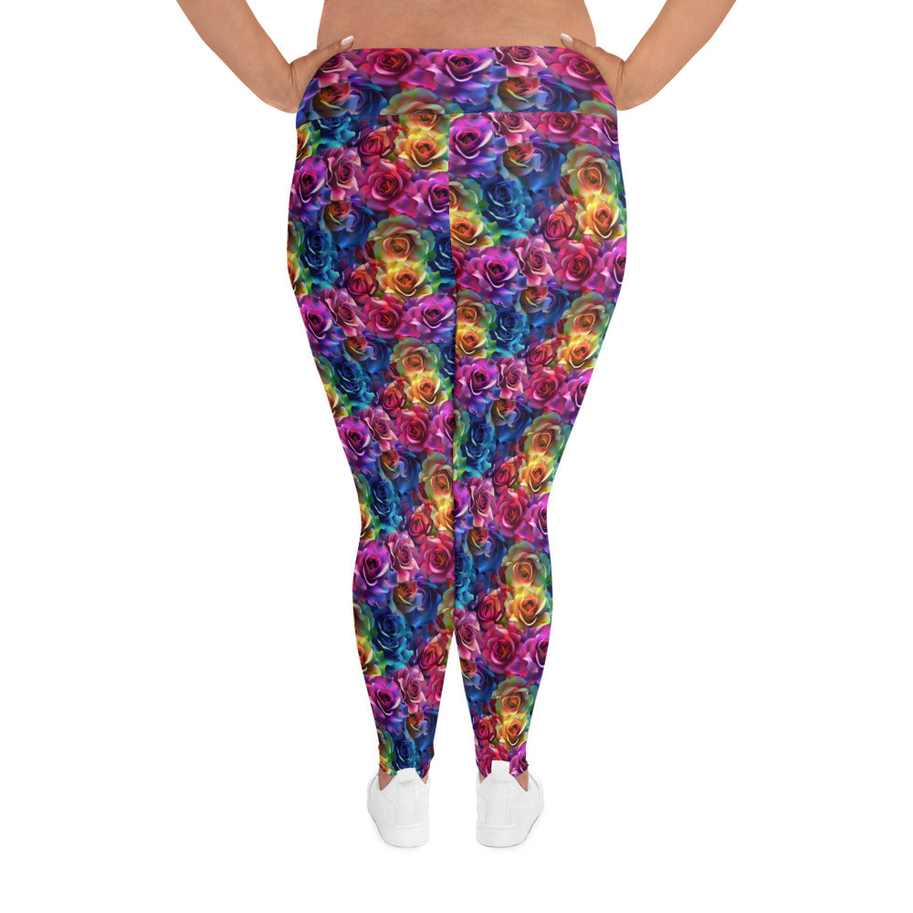 Rose Bouquet Plus Size Leggings