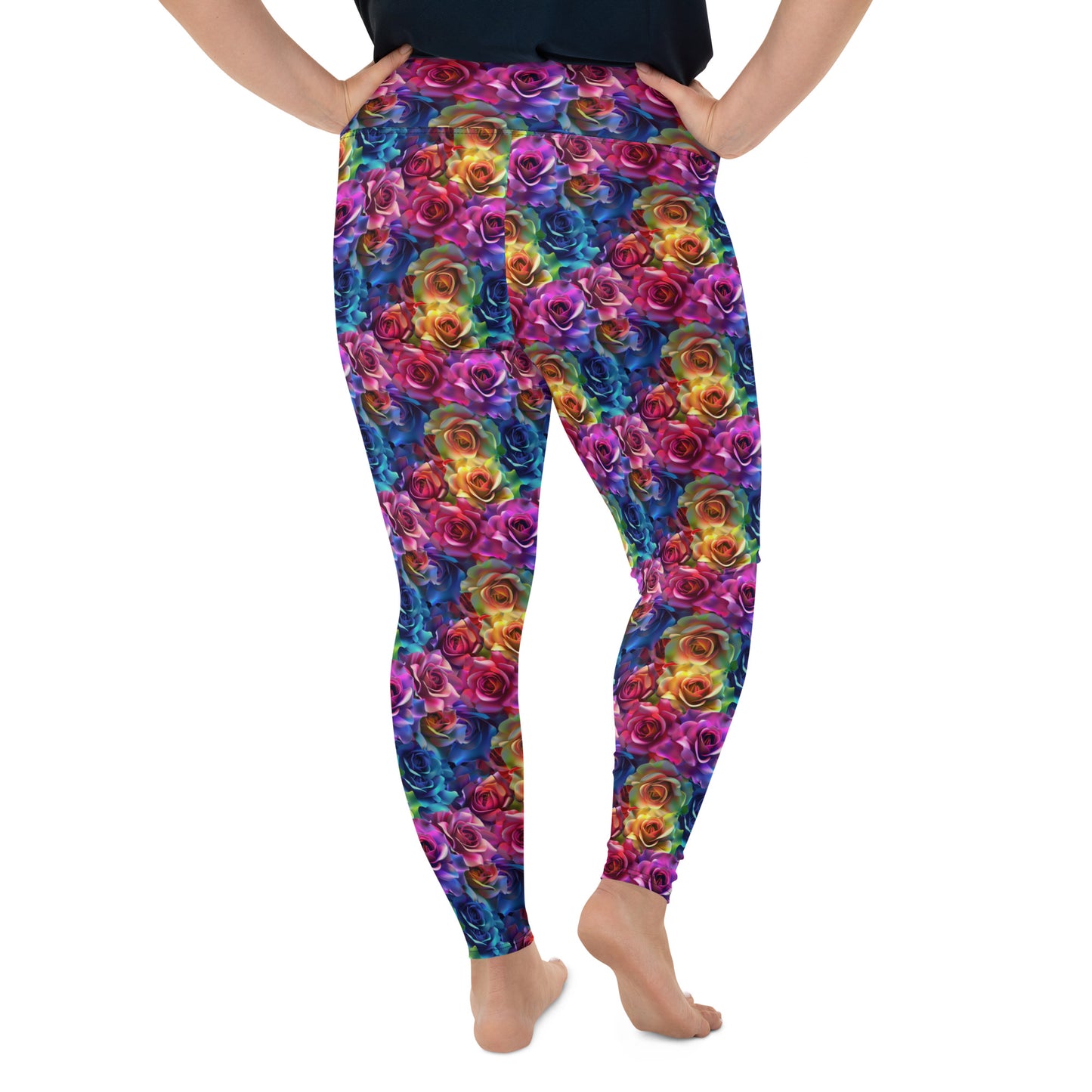 Rose Bouquet Plus Size Leggings