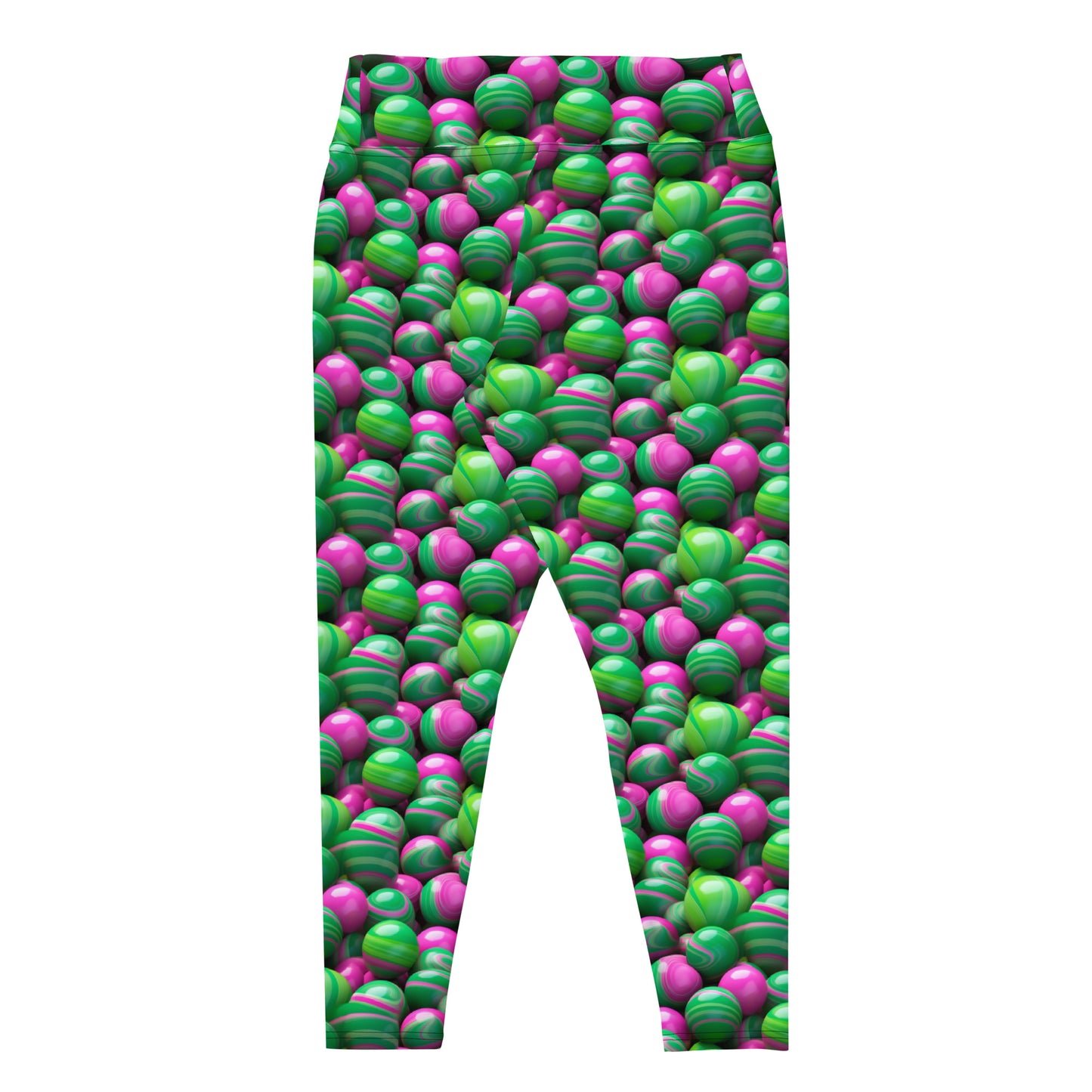 Pink & Green Marble Mania Plus Size Leggings