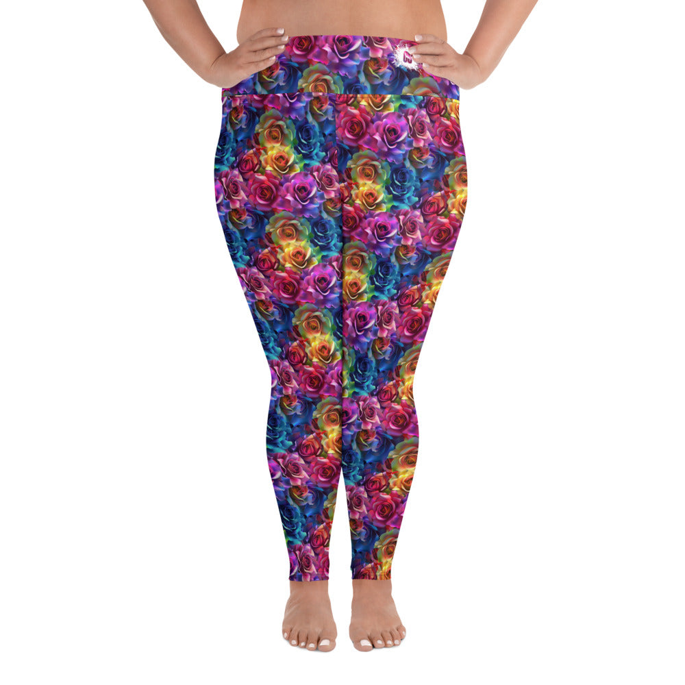 Rose Bouquet Plus Size Leggings