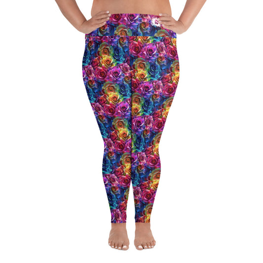 Rose Bouquet Plus Size Leggings