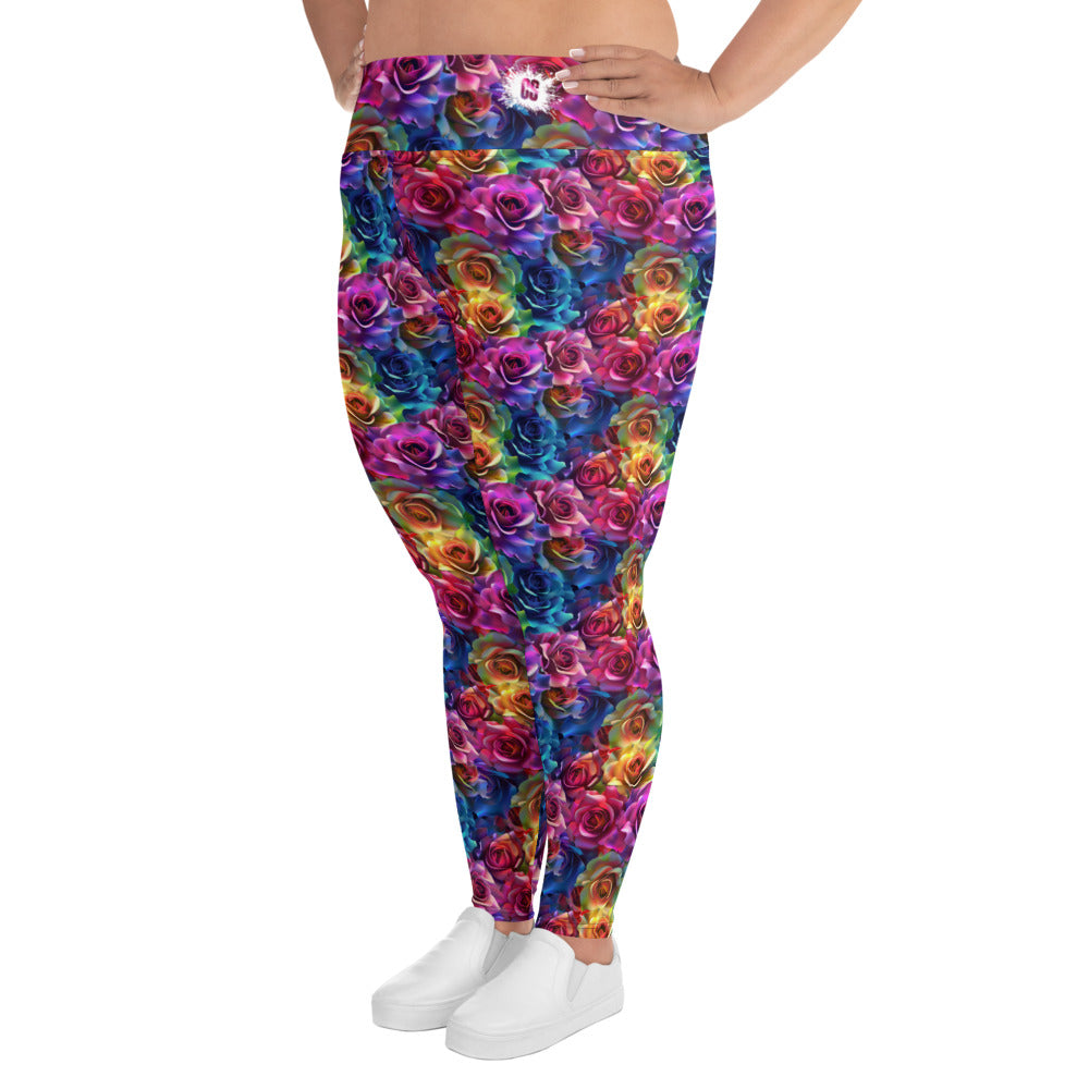 Rose Bouquet Plus Size Leggings