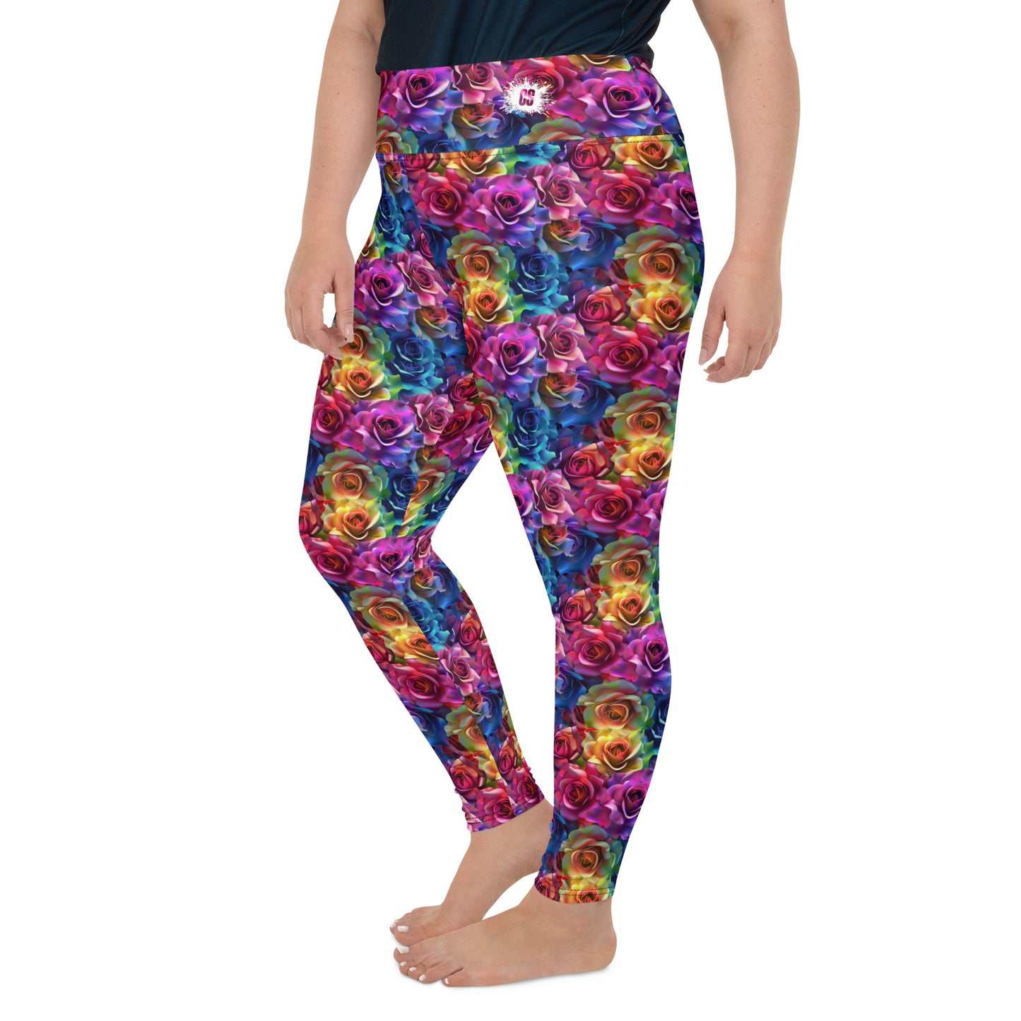 Rose Bouquet Plus Size Leggings