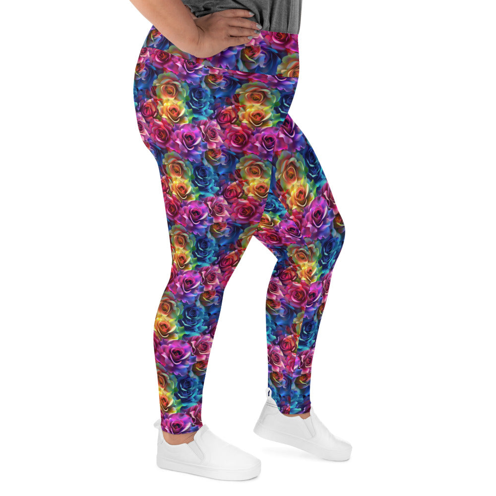 Rose Bouquet Plus Size Leggings