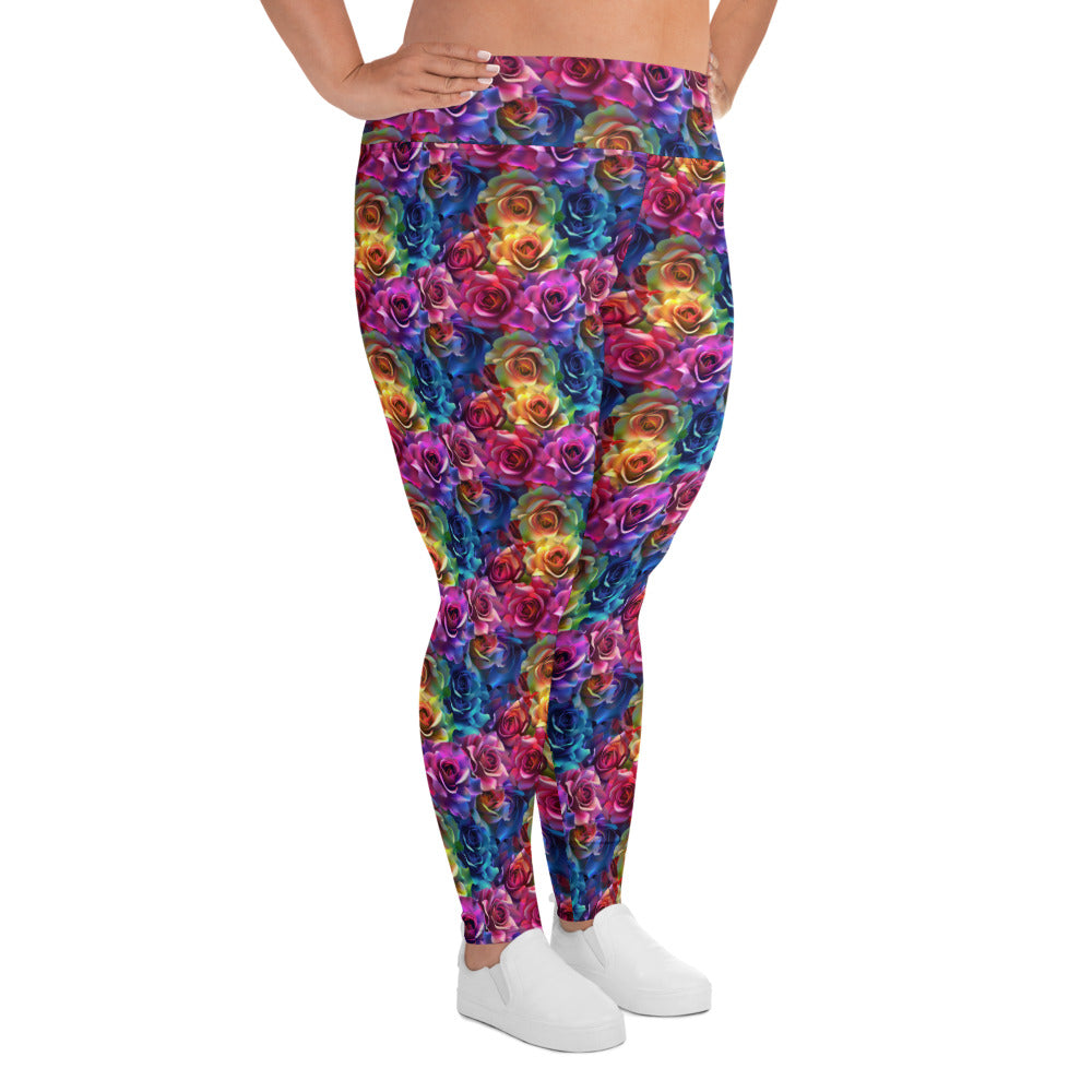 Rose Bouquet Plus Size Leggings