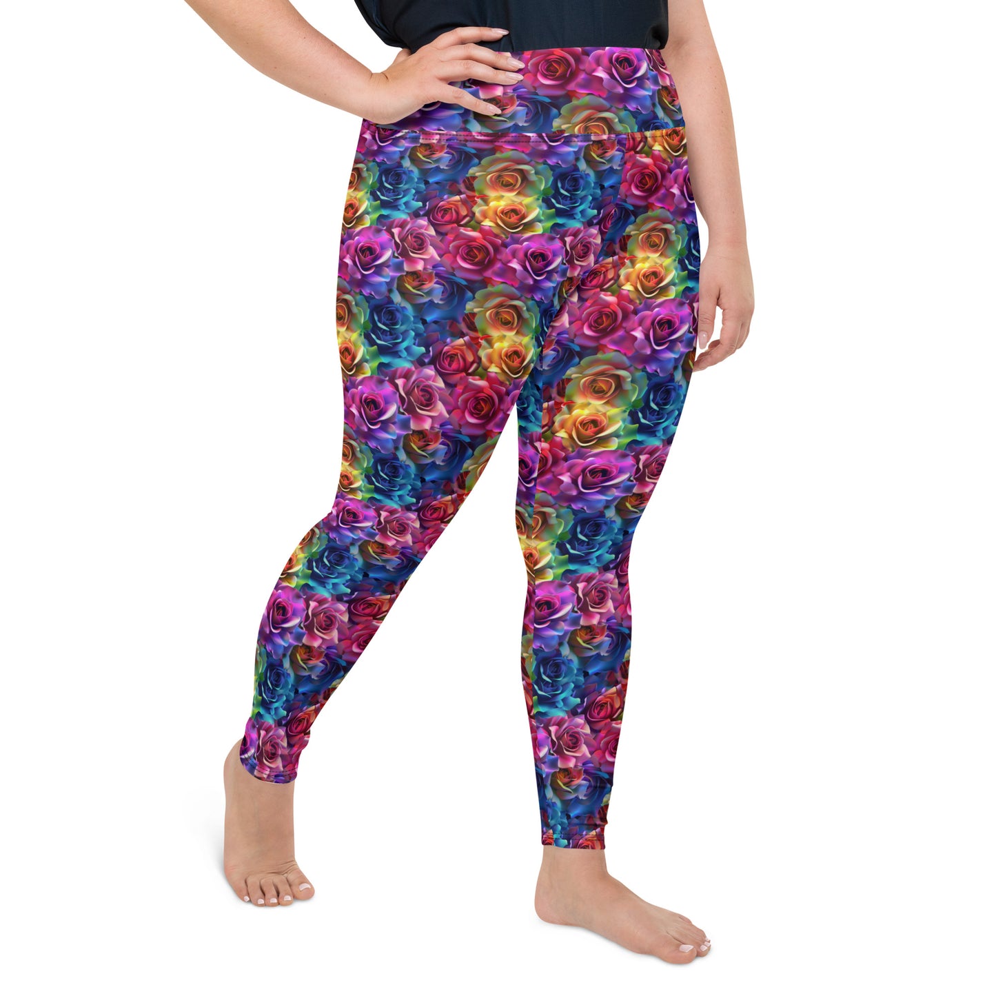 Rose Bouquet Plus Size Leggings