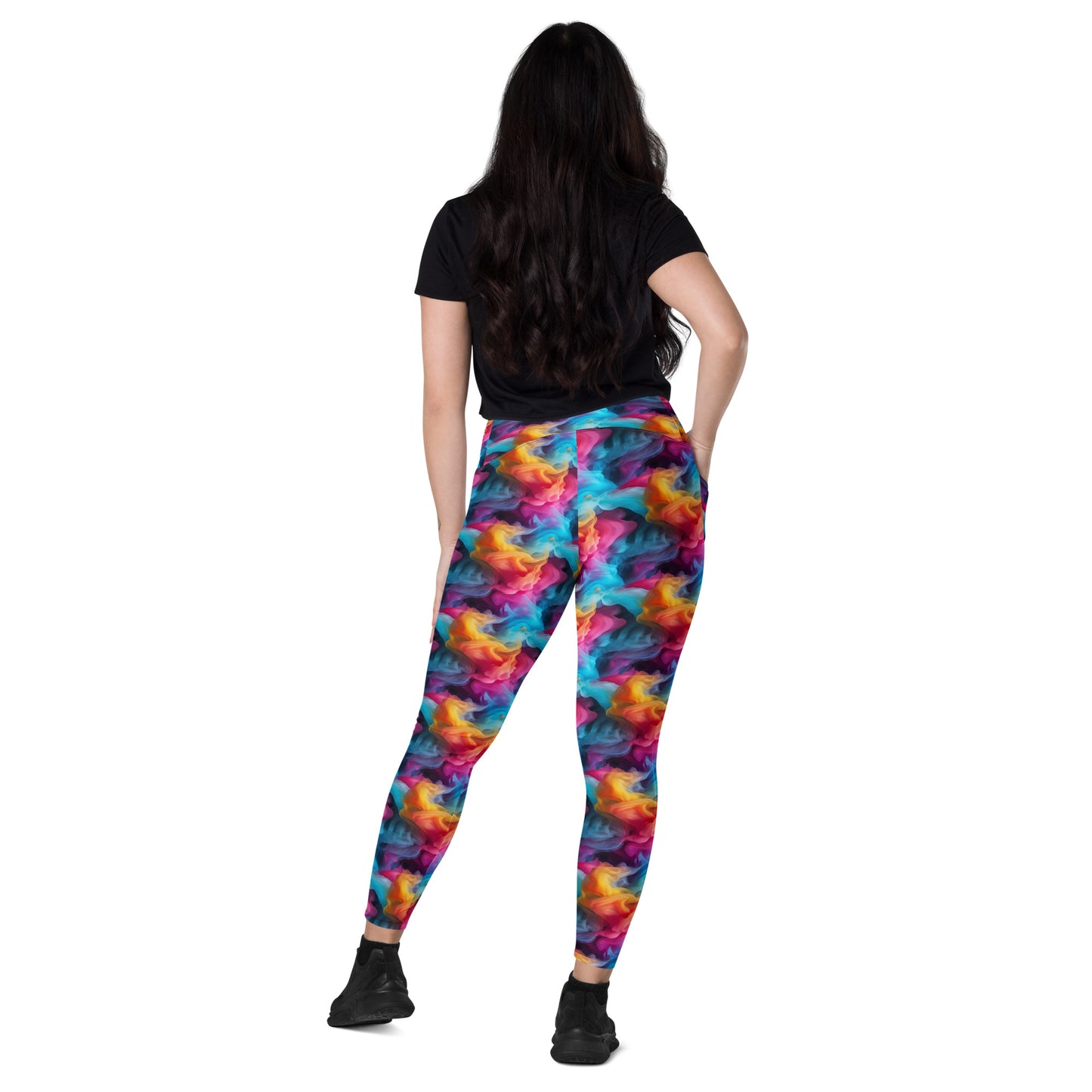 Smoky Haze Crossover leggings with pockets