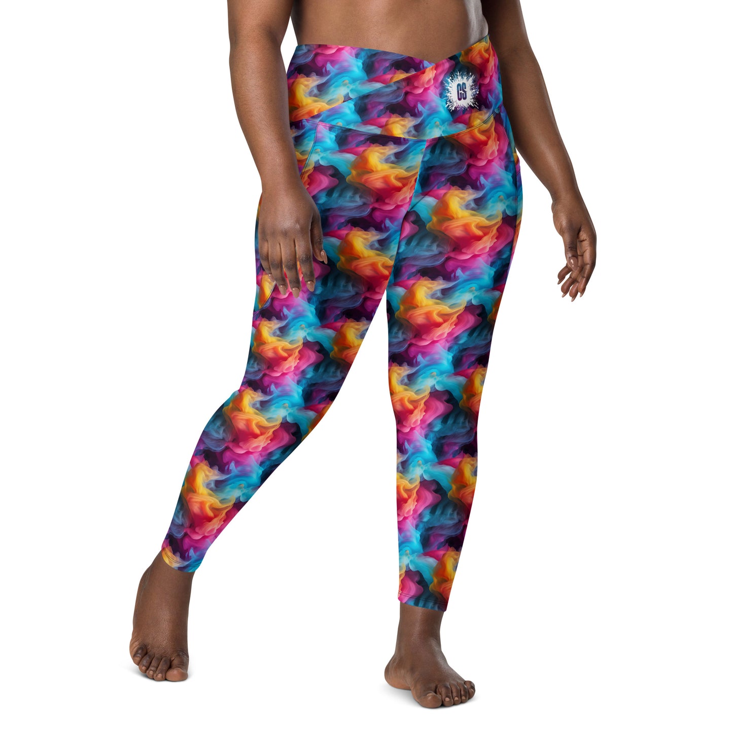 Smoky Haze Crossover leggings with pockets